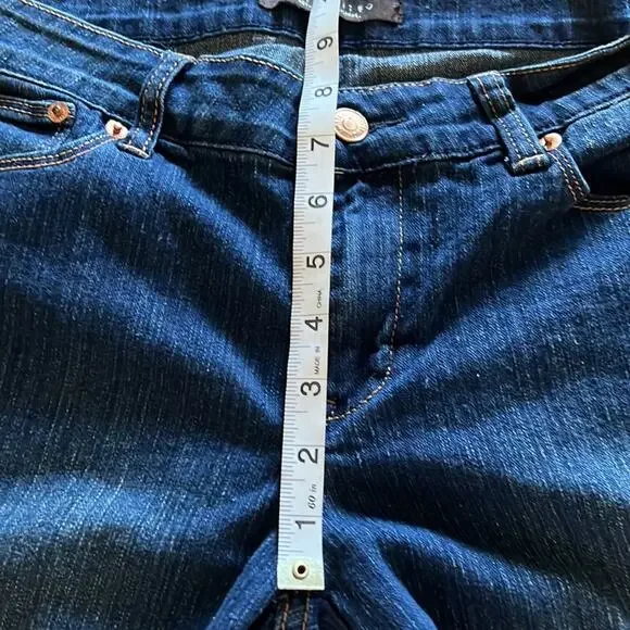 The Limited Blue Denim Wide Leg Jeans Woman Size 8 - Picture 7 of 10